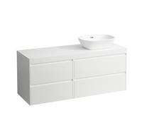 LAUFEN LANI Plan de lavabo blanc mat incl. meuble sous-lavabo, 1 découpe à droite, 1370x495x580mm, H4045831122611