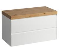 LAUFEN LANI Plan de lavabo chêne sauvage incl. meuble sous-lavabo, sans découpe, 985x495x580mm, H4065601129901