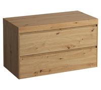 LAUFEN LANI Plan de lavabo chêne sauvage incl. meuble sous-lavabo, sans découpe, 985x495x580mm, H4065601122671