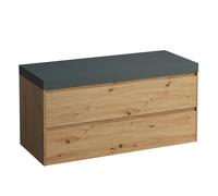 LAUFEN LANI Plan de lavabo gris signalisation incl. meuble sous-lavabo, sans découpe, 1185x495x580mm, H4055701122671, Couleur: ChÃªne sauvage