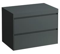 LAUFEN LANI Plan de lavabo gris signalisation incl. meuble sous-lavabo, sans découpe, 785x495x580mm, H4055501122661