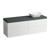 LAUFEN LANI Plan de lavabo gris trafic incl. meuble sous-lavabo, 1 découpe à droite, 1570x495x580mm, H4055931122601
