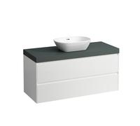LAUFEN LANI Plan de lavabo gris trafic incl. meuble sous-lavabo, 1 découpe au centre, 1185x495x580mm, H4055711122601