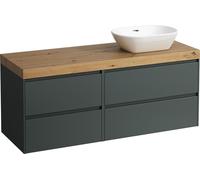 LAUFEN LANI Plan de toilette chêne sauvage incl. meuble sous-lavabo, 1 découpe à droite, 1370x495x580mm, H4065831122661