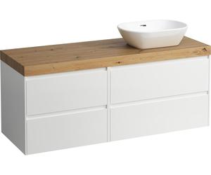 LAUFEN LANI Plan de toilette chêne sauvage incl. meuble sous-lavabo, 1 découpe à droite, 1370x495x580mm, H4065831122601