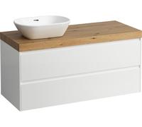 LAUFEN LANI Plan de toilette chêne sauvage incl. meuble sous-lavabo, 1 découpe à gauche, 1185x495x580mm, H4065721122611