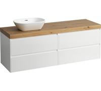 LAUFEN LANI Plan de toilette chêne sauvage incl. meuble sous-lavabo, 1 découpe à gauche, 1570x495x580mm, H4065921122601