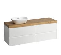 LAUFEN LANI Plan de toilette chêne sauvage incl. meuble sous-lavabo, 1 découpe à gauche, 1570x495x580mm, H4065921122601