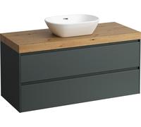 LAUFEN LANI Plan de toilette chêne sauvage incl. meuble sous-lavabo, 1 découpe au centre, 1185x495x580mm, H4065711122661