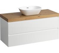 LAUFEN LANI Plan de toilette chêne sauvage incl. meuble sous-lavabo, 1 découpe au centre, 1185x495x580mm, H4065711129991