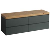 LAUFEN LANI Plan de toilette chêne sauvage incl. meuble sous-lavabo, sans découpe, 1570x495x580mm, H4065901122661