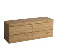 LAUFEN LANI Plan de toilette chêne sauvage incl. meuble sous-lavabo, sans découpe, 1570x495x580mm, H4065901122671, Couleur: ChÃªne sauvage