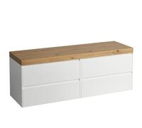 LAUFEN LANI Plan de toilette chêne sauvage incl. meuble sous-lavabo, sans découpe, 1570x495x580mm, H4065901122611