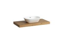 LAUFEN LANI Plan de toilette, une découpe au centre, 985x495x65mm, H4046611122671, Couleur: ChÃªne sauvage