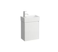 LAUFEN LANI pour Kartell Meuble sous-lavabo, 1 porte, charnières à gauche, 435x270x515mm, H4039011122611, Couleur: Blanc brillant