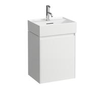 LAUFEN LANI pour Kartell Meuble sous-lavabo, 1 porte, charnières à gauche, 435x330x515mm, H4039111122601, Couleur: Blanc mat