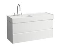 LAUFEN LANI pour Kartell Meuble sous-lavabo, 2 tiroirs, 1180x450x515mm, pour H813332, H4039721122601, Couleur: Blanc mat