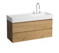 LAUFEN LANI pour Kartell Meuble sous-lavabo, 2 tiroirs, 1180x450x515mm, pour H813333, H4039821122671, Couleur: ChÃªne sauvage