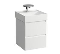LAUFEN LANI pour Kartell Meuble sous-lavabo, 2 tiroirs, 435x450x515mm, système de rangement inclus, H4039221122601, Couleur: Blanc mat