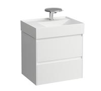 LAUFEN LANI pour Kartell Meuble sous-lavabo, 2 tiroirs, 585x450x515mm, pour H810335, H4039421122601, Couleur: Blanc mat