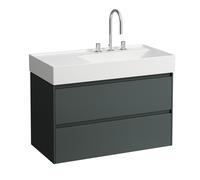 LAUFEN LANI pour Kartell Meuble sous-lavabo, 2 tiroirs, 880x450x515mm, pour H810339, H4039621122661, Couleur: Trafic gris