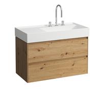 LAUFEN LANI pour Kartell Meuble sous-lavabo, 2 tiroirs, 880x450x515mm, pour H810339, H4039621122671, Couleur: ChÃªne sauvage