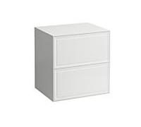 LAUFEN Le nouveau meuble à tiroirs / buffet H4060060856281 57,5x60x45,5cm, 2 tiroirs, buffet sans découpe, chêne noirci
