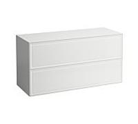 Laufen Meuble The New Classic 2 tiroirs chêne noirci H4060260856281 117,5x60x45,5cm sans découpe