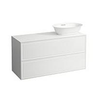 LAUFEN The New Classic Sideboard, découpe à droite, 1175x455x600mm, 2 tiroirs, pour bac à linge H812852/3, H4060840856271, Couleur: Trafic gris