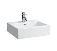 LAUFEN Living City vasque 8174320001081 50 x 46 cm, sol, blanc , 3 trous robinet