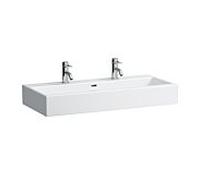 LAUFEN Living City vasque 8184380001091 100 x 46 cm, poncé, blanc , sans trou pour robinet