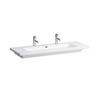 LAUFEN Living Square lavabo 8164360001071 130 x 48 cm, avec trop-plein, 2 trous pour robinetterie, blanc