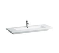 LAUFEN Living Square lavabo, encastré, 3 trous pour robinet, 1300x480, blanc, H8164360001081, Exécution: avec trop-plein