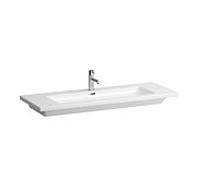 LAUFEN Living Square lavabo, encastré, 3 trous pour robinet, 1300x480, blanc, H8164360001081, Exécution: avec trop-plein