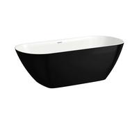 Laufen Lua baignoire îlot H2200820640001 170x75cm, Marbond, blanc , noir extérieur/ blanc intérieur