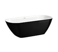 Laufen Lua baignoire îlot H2200820640001 170x75cm, Marbond, blanc , noir extérieur/ blanc intérieur