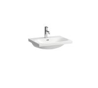 Laufen Lavabo Lua H8100830001041 60x46 cm à encastrer 1 trou trop-plein Blanc brillant