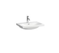 LAUFEN LUA lavabo, 1 trou pour robinet, avec trop-plein, 650x460mm, à encastrer, H8100844001041, Couleur: Blanc avec LCC