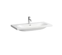 Laufen Lavabo meuble Lua H8160890001071 100x46 cm double avec trop-plein 2 trous blanc