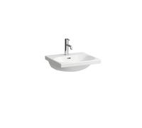 Laufen Lavabo Lua 50x46 cm rectangulaire blanc brillant avec trop-plein, sans trou pour robinetterie
