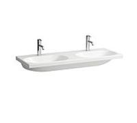 Laufen - Lavabo double de meuble Lua, 120x46 cm, 2 trous, sans trop-plein, blanc