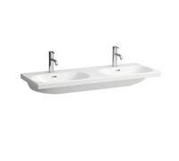 Laufen Lua - Double lavabo de meuble 46x120 cm, sans trop-plein, sans trou pour robinetterie, blanc H8140810001421