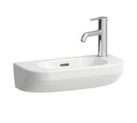 LAUFEN LUA lave-mains, 1 trou de robinetterie à droite, vasque à gauche, avec trop-plein, 500x230mm, H8150824001061, Couleur: Blanc avec LCC