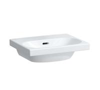 Laufen Lave-mains Lua 45x35 cm rectangulaire blanc brillant avec trop-plein sans trou pour robinet