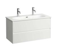 Laufen Lua - Meuble avec lavabo, 51x97x44 cm, 2 tiroirs, blanc mat H8600882601071