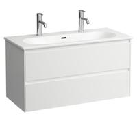 LAUFEN LUA Set LANI Set complet, lavabo 2 trous pour robinetterie incl. meuble sous-lavabo, 1000x515x440mm, H8600889991071