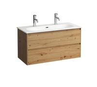 LAUFEN LUA Set LANI Set complet, lavabo 2 trous pour robinetterie incl. meuble sous-lavabo, 1000x515x440mm, H8600882671071, Couleur: ChÃªne sauvage