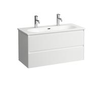 LAUFEN LUA Set LANI Set complet, lavabo 2 trous pour robinetterie incl. meuble sous-lavabo, 1000x515x440mm, H8600882601071, Couleur: blanc mat