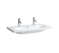 LAUFEN Lavabo double Lua 100x46 cm, 2 trous pour robinet, trop-plein, blanc LCCB