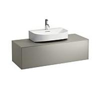 LAUFEN Caisson à tiroirs / buffet H4054510340421 117,5x34x45,5cm, découpe au milieu, titane